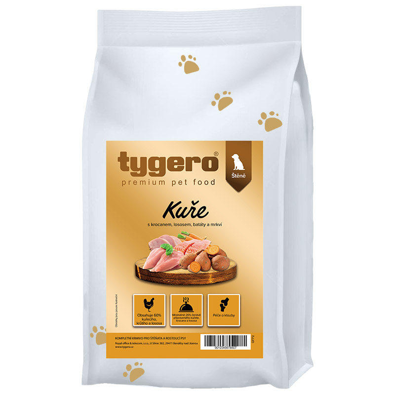 Obrázek Granule pro psy TYGERO 50 Kuřecí s Krůtím a Lososem - pro stěnata středních plemen - 2kg Obrazek 9349759