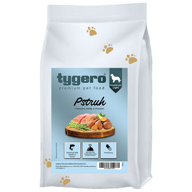 Obrázek Granule pro psy TYGERO 50 Pstruh a Losos - střední plemeno - 2kg Obrazek 9349836